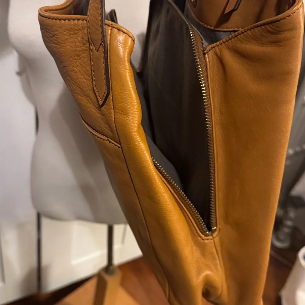 Margot New York “Marcy” Tan Leather Tote Bag